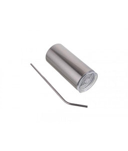 16oz Stainless Steel Tumbler with Straw and Lid