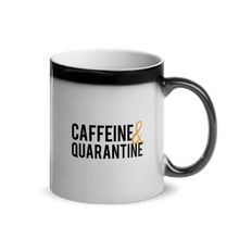 Load image into Gallery viewer, Caffeine &amp; Quarantine Black Color Changing Mug - 11oz
