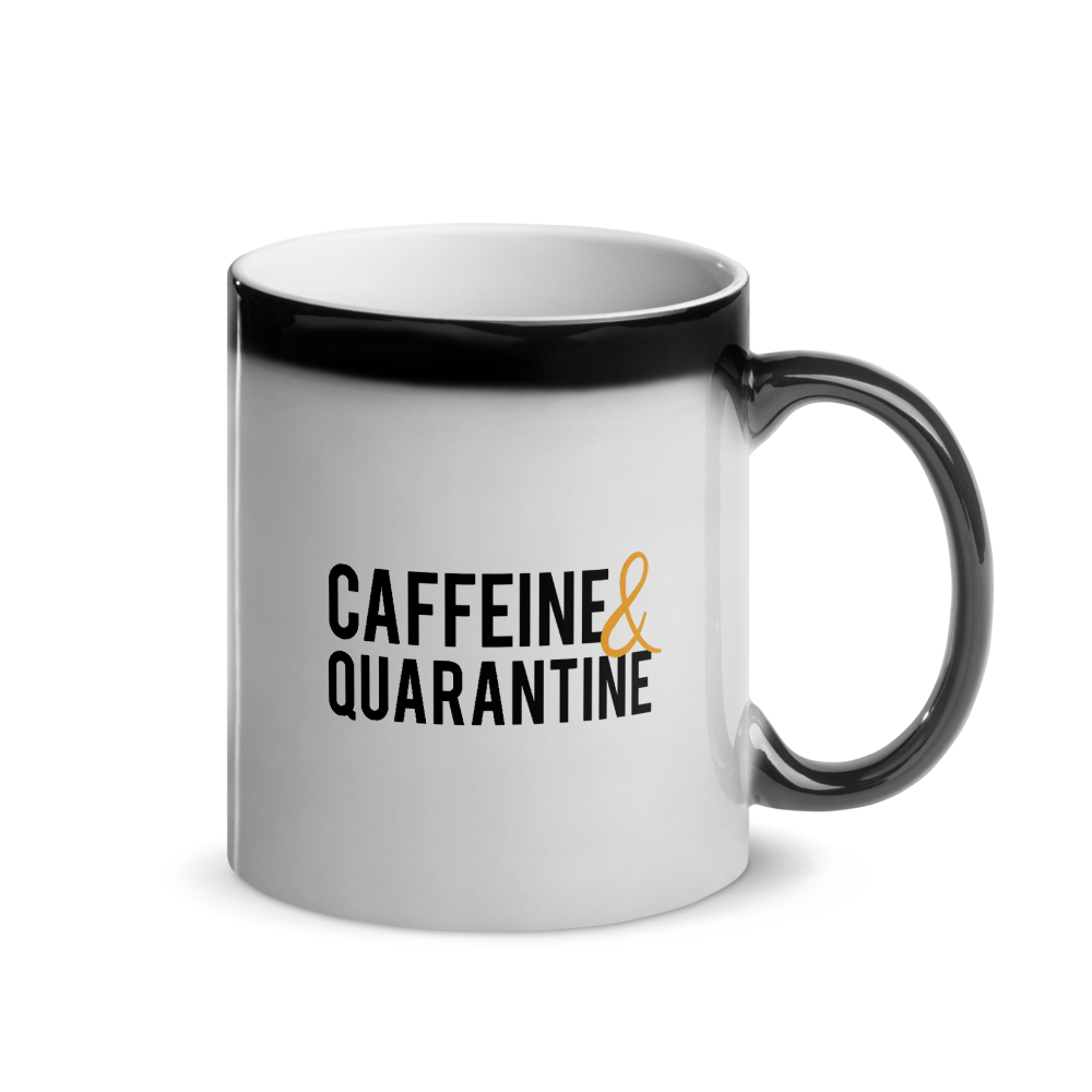 Caffeine & Quarantine Black Color Changing Mug - 11oz