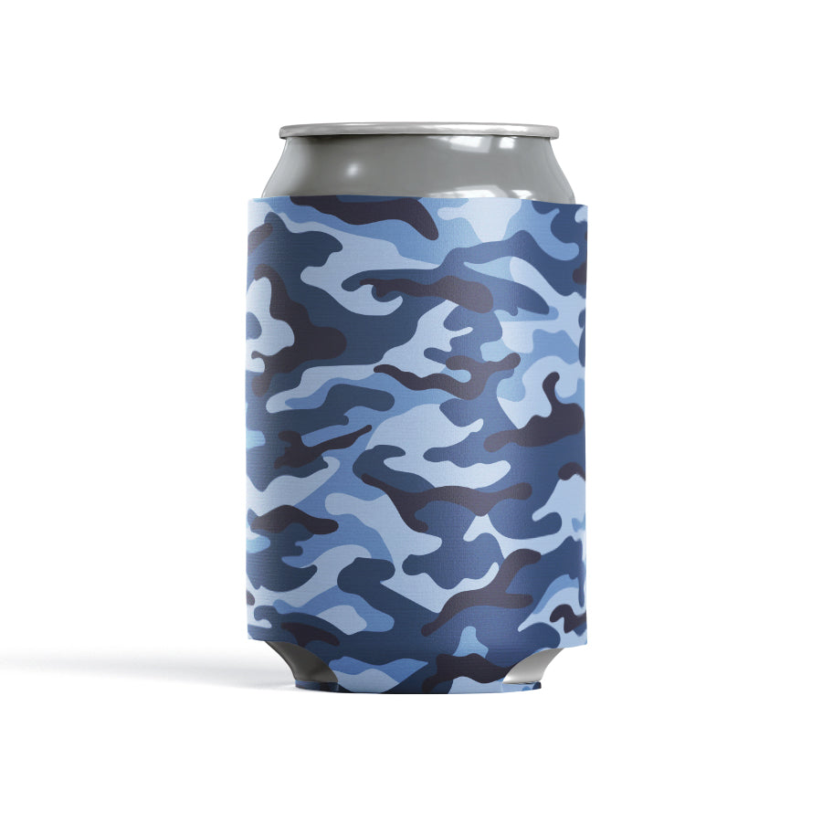 Blue Camo Fitted Beverage Insulator for 12oz Can