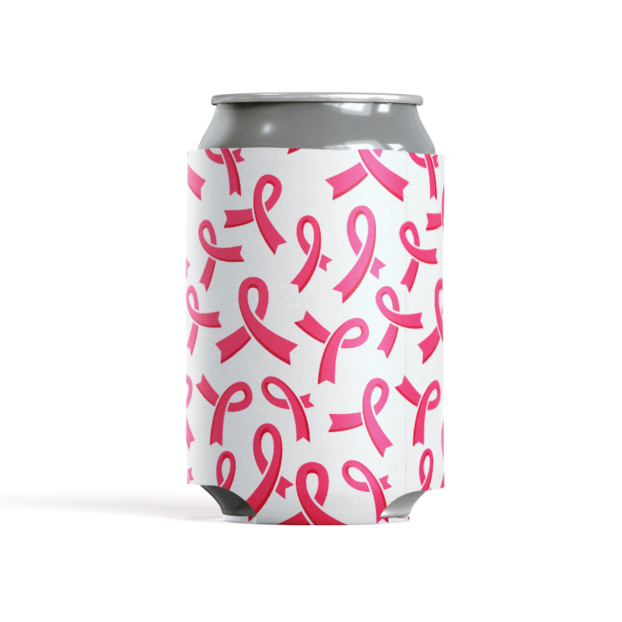 Breast Cancer Awareness Fitted Beverage Insulator for 12oz Can