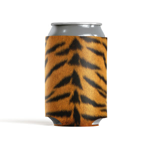 Tiger Print Fitted Beverage Insulator for 12oz Can