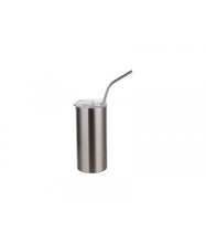 Load image into Gallery viewer, 16oz Stainless Steel Tumbler with Straw and Lid
