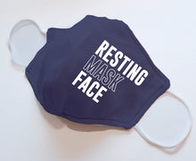 Load image into Gallery viewer, Double Layer, Reversible Face Mask - Resting Mask Face
