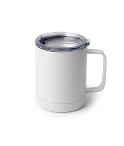 10 oz White Stainless Coffee Cup