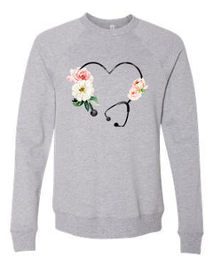 Floral Stethoscope Sweatshirt