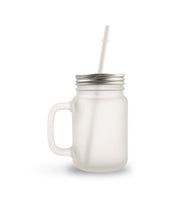 Load image into Gallery viewer, Frosted Glass Mason Jar with Handle, Lid and Straw

